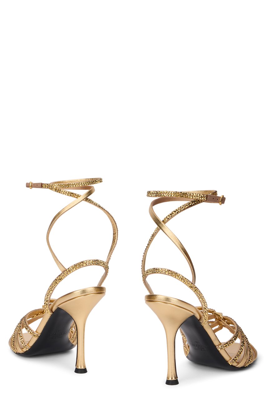 Valentino Elegant high-heeled golden shoes Goud