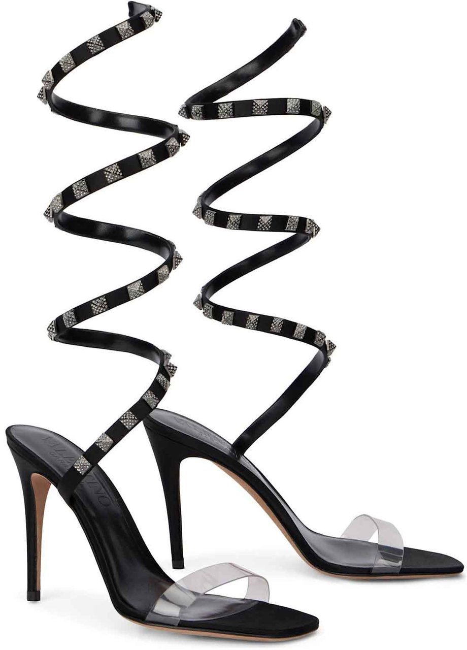 Valentino Valentino Garavani Rockstud Sandals Zwart