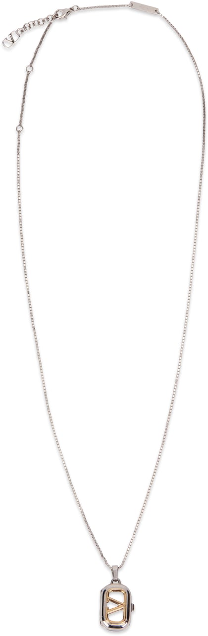 Valentino Silver plated metal necklace Goud