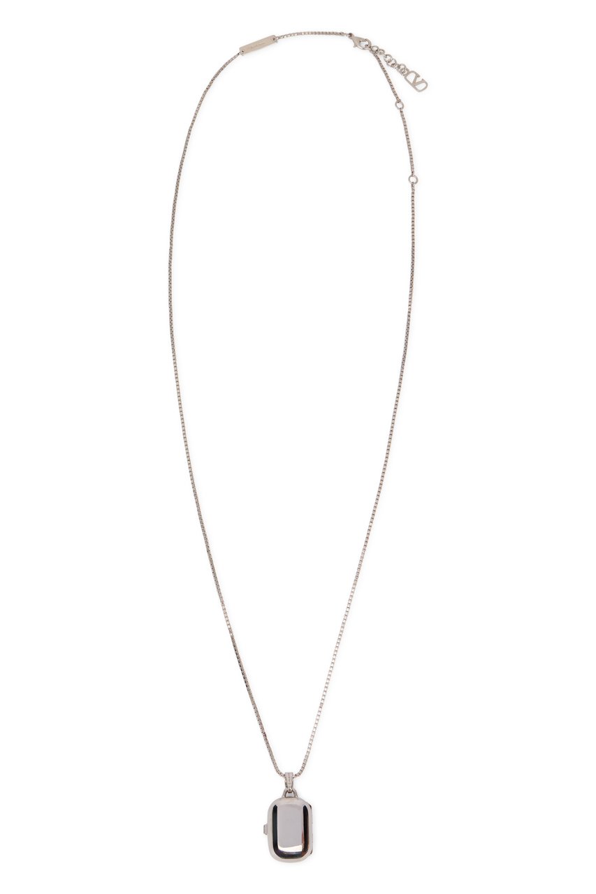 Valentino Silver plated metal necklace Goud