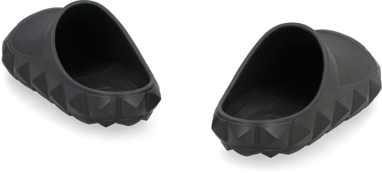 Valentino Valentino Garavani - Slides Roman Stud Turtle in rubber Zwart
