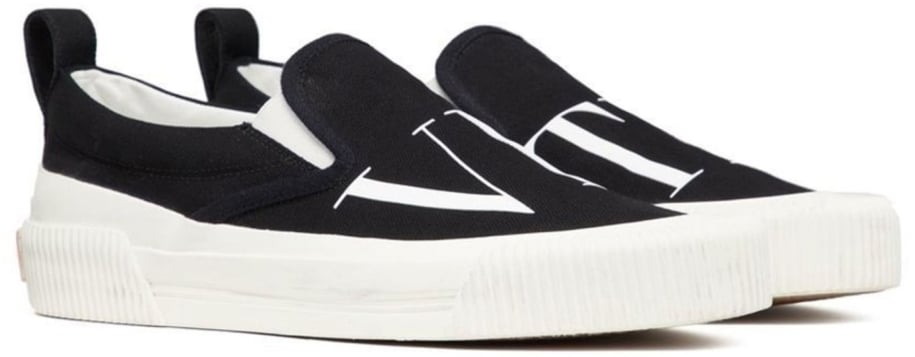 Valentino Vltn Logo Slip On Sneakers Zwart