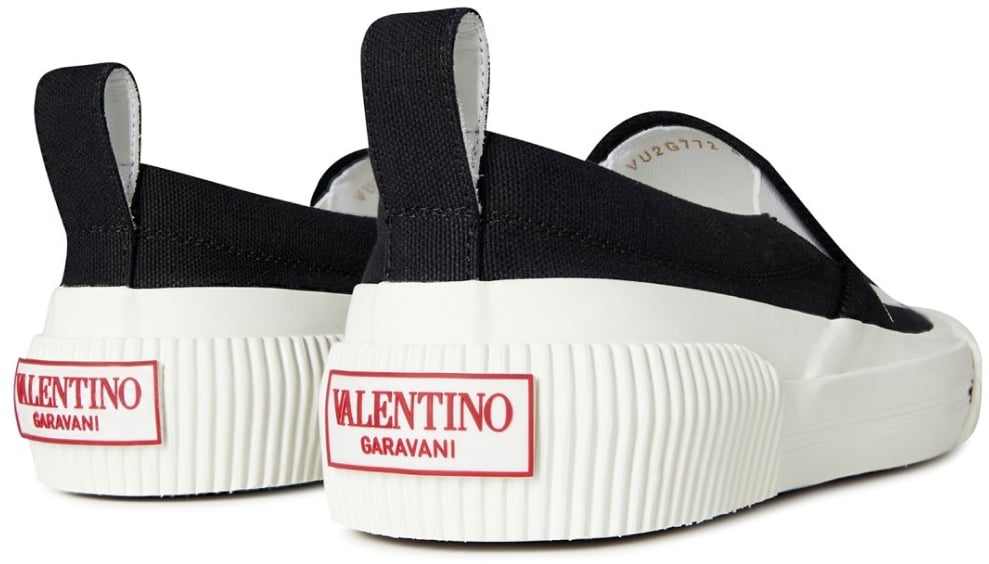 Valentino Vltn Logo Slip On Sneakers Zwart