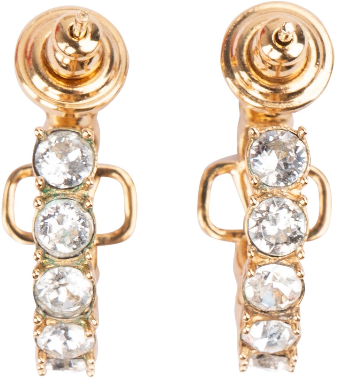 Valentino Garavani VLogo Signature Crystal Hoop Earrings Goud