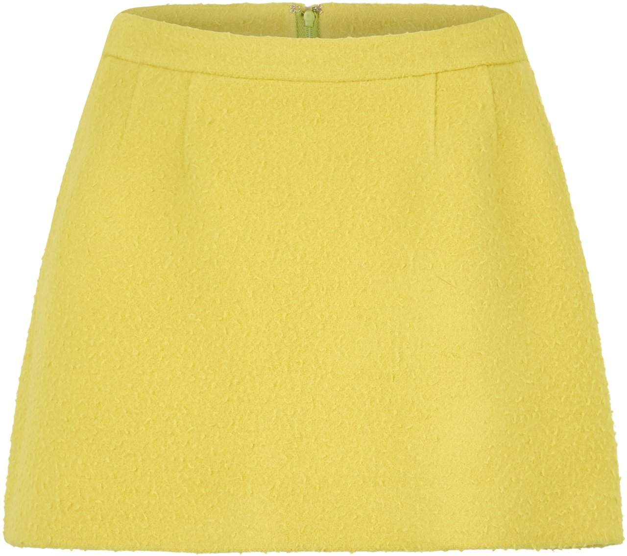 Valentino Short yellow skirt, minimal and versatile. Geel