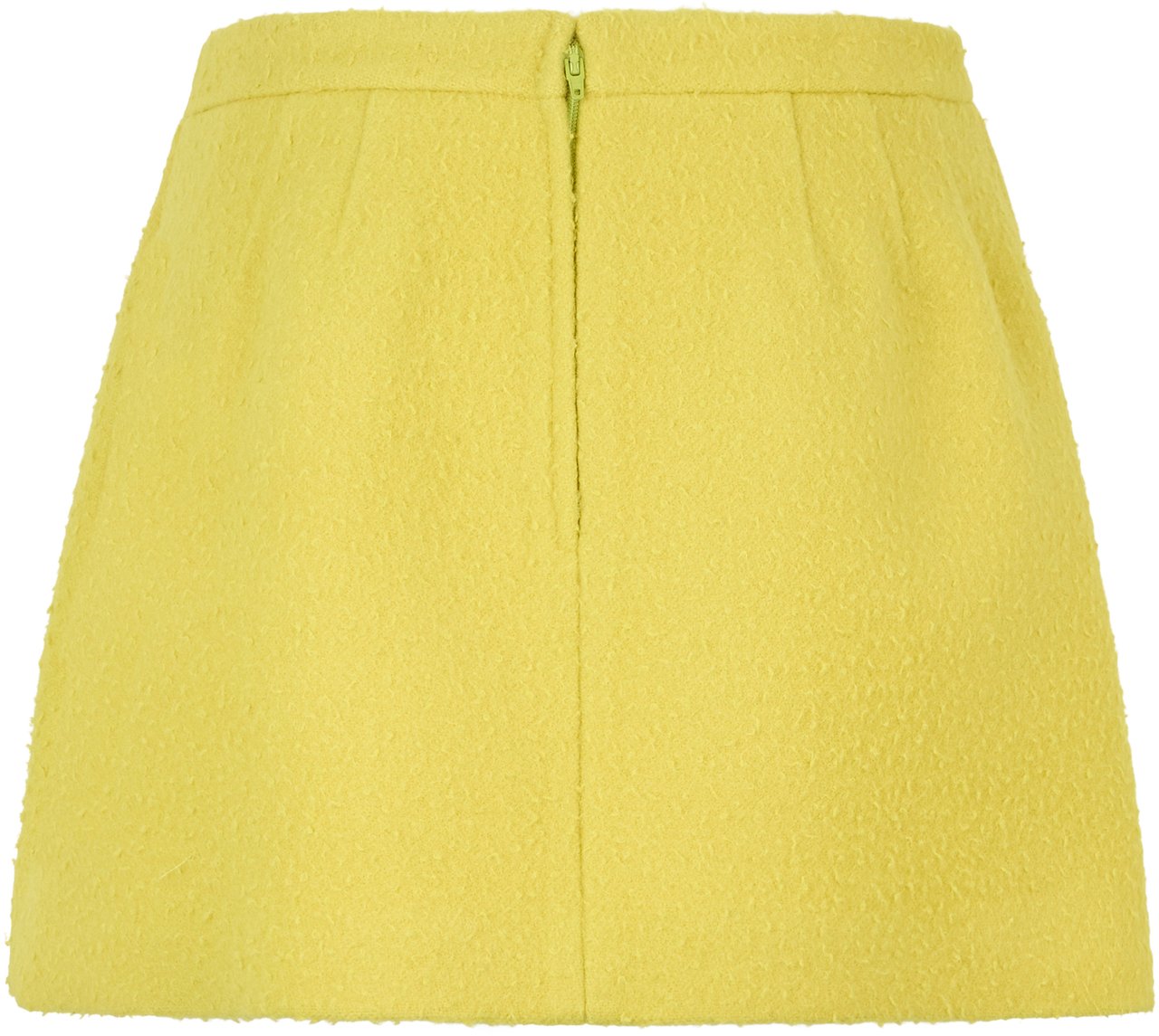 Valentino Short yellow skirt, minimal and versatile. Geel