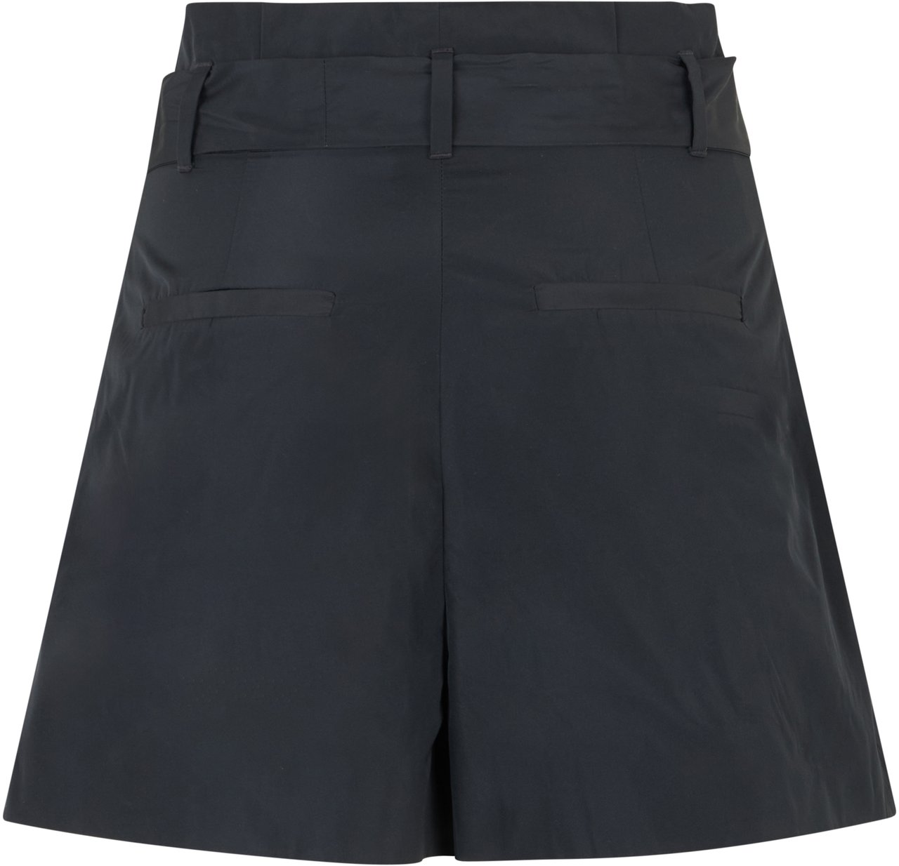 Valentino Elegant black short trousers with a refined bow. Zwart