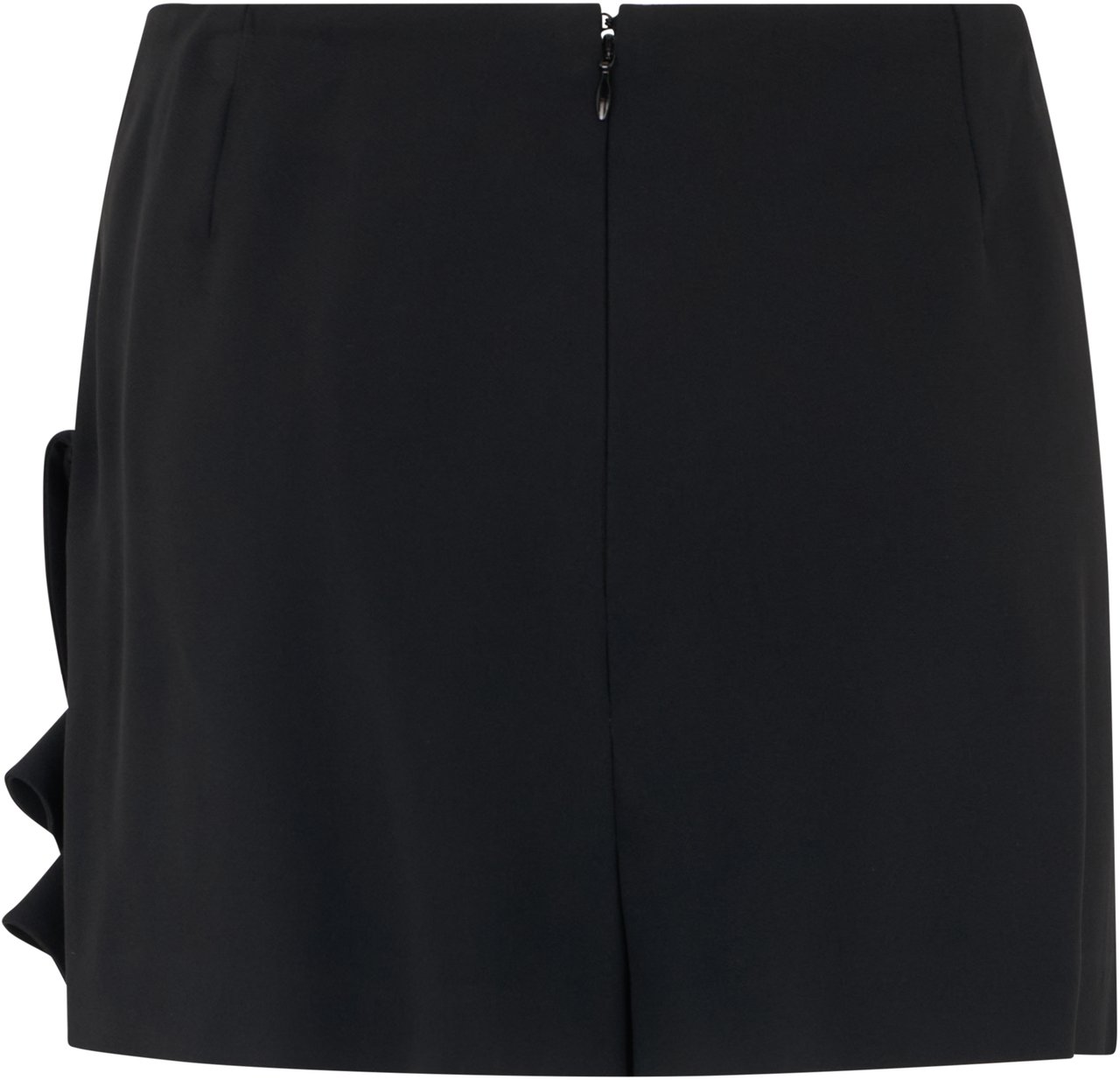 Valentino Black wrap dress with elegant draped bow. Zwart