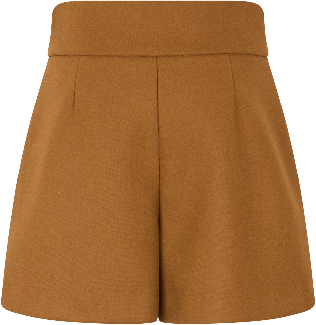 Valentino Elegant camel-colored shorts with a high waistband and gold buttons. Neutraal