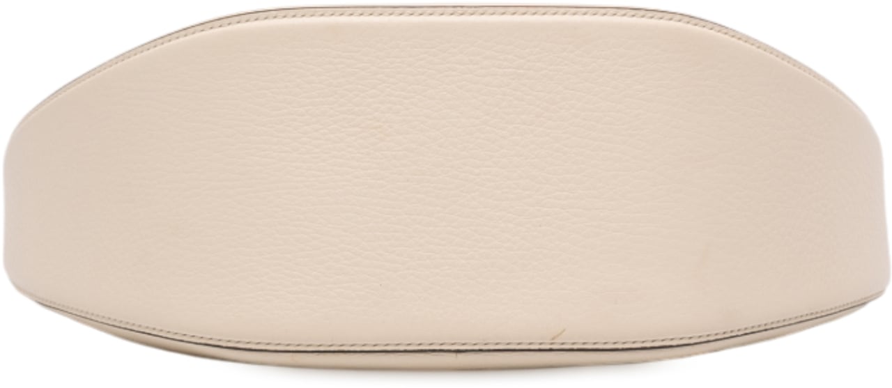 Valentino Small Grainy Calfskin VLogo Moon Hobo Wit