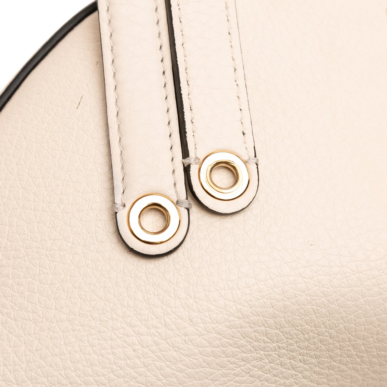 Valentino Small Grainy Calfskin VLogo Moon Hobo Wit