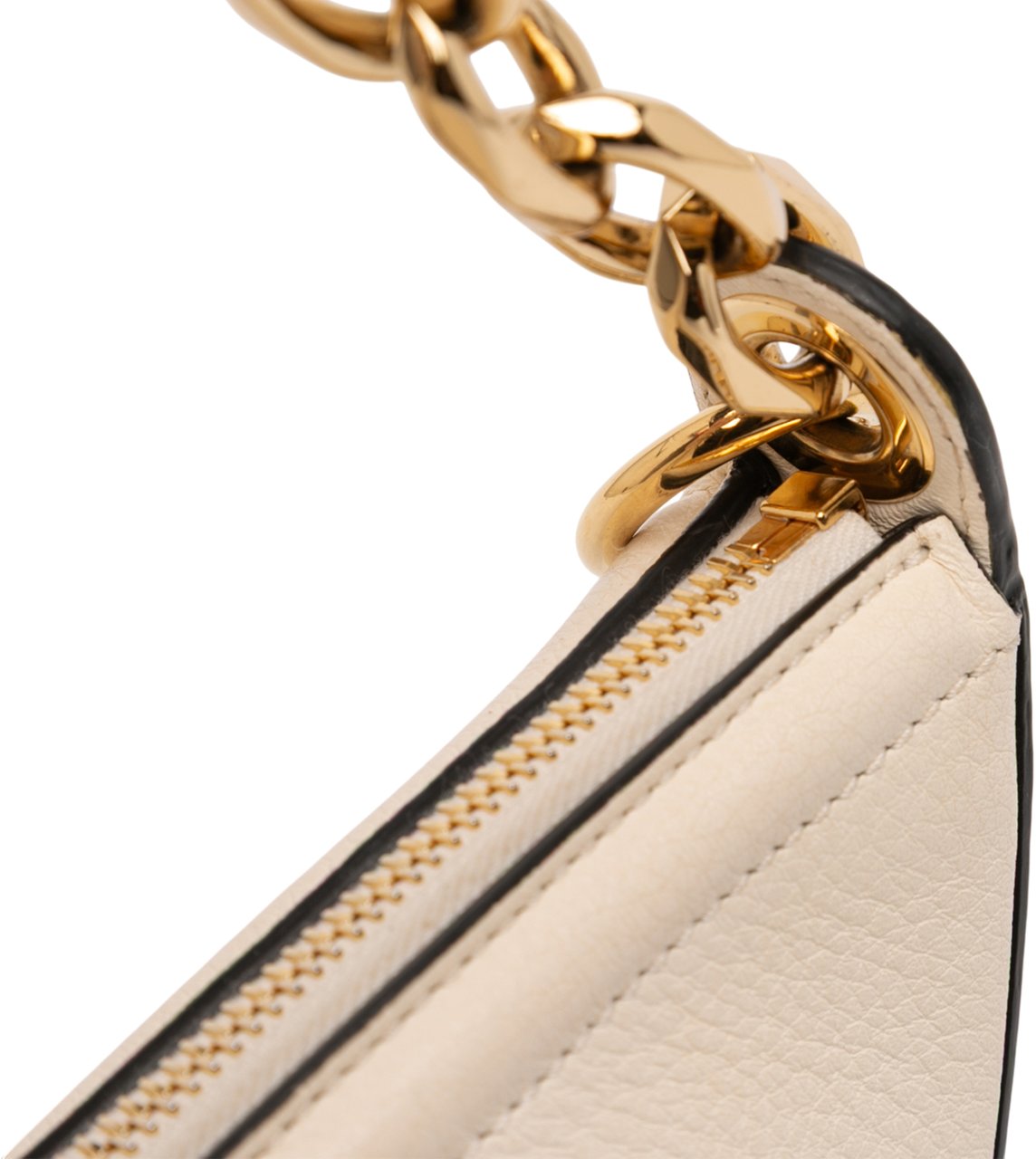 Valentino Small Grainy Calfskin VLogo Moon Hobo Wit