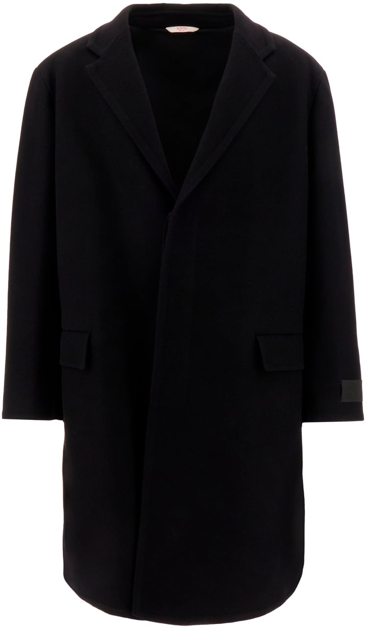 Valentino Valentino Black wool blend coat Zwart