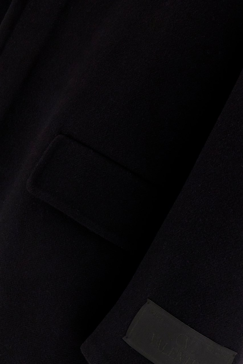 Valentino Valentino Black wool blend coat Zwart