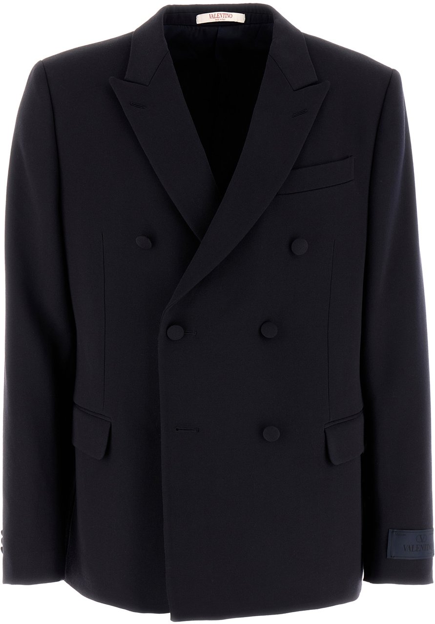 Valentino Valentino Midnight blue wool blazer Blauw
