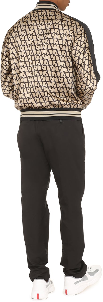 Valentino Printed bomber jacket Beige