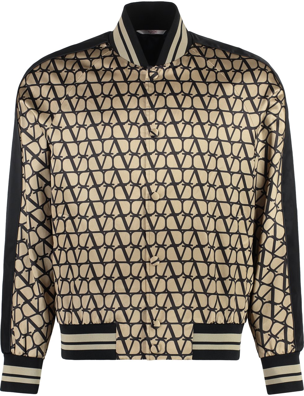 Valentino Printed bomber jacket Beige