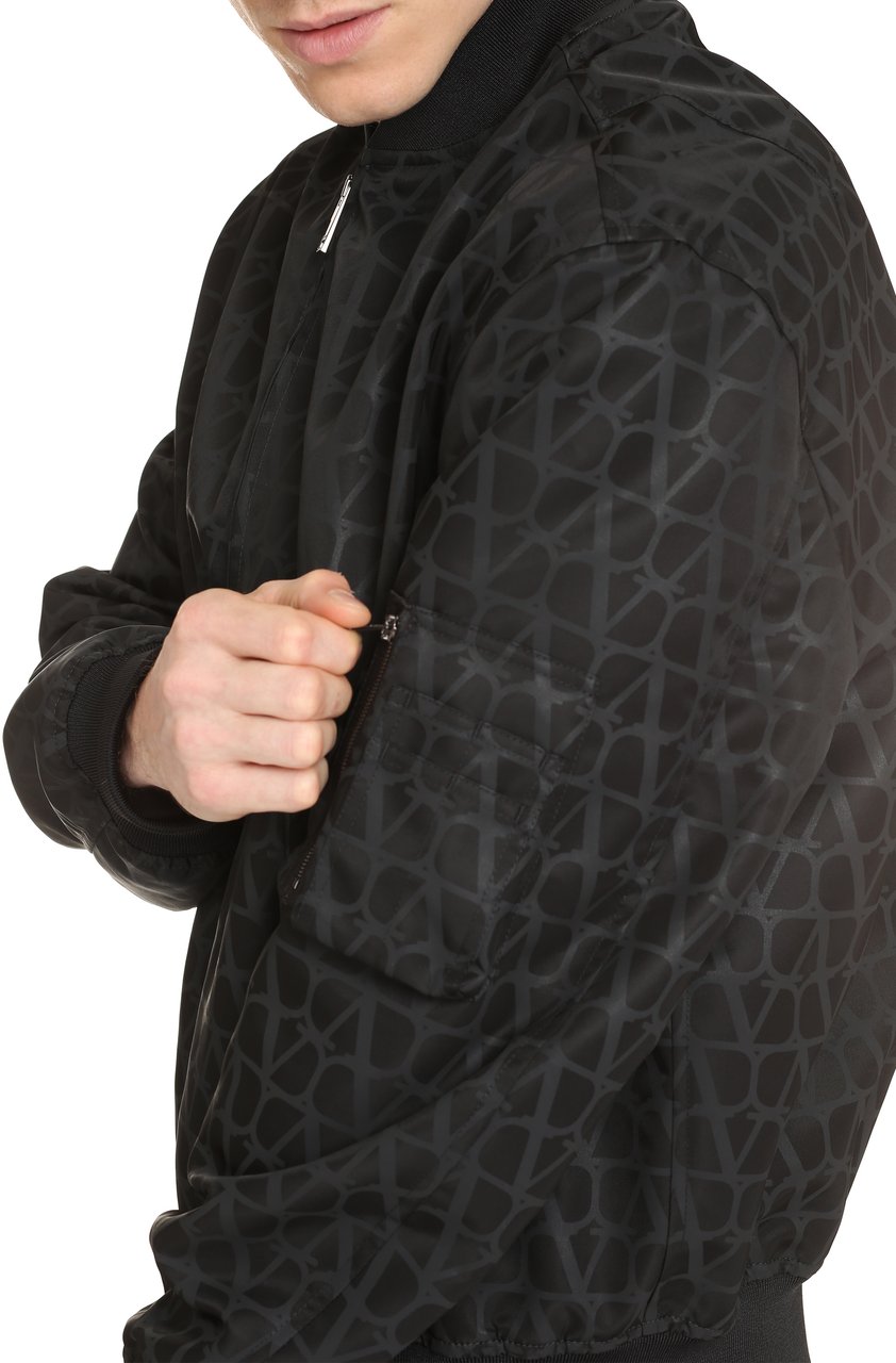Valentino Nylon bomber jacket Zwart
