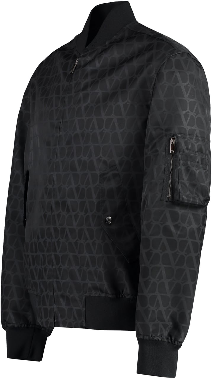 Valentino Nylon bomber jacket Zwart