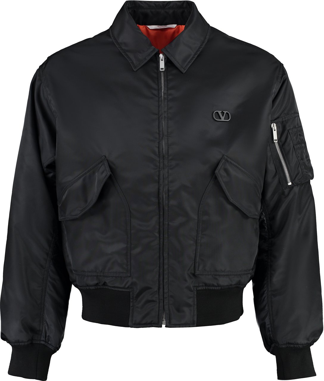 Valentino Nylon bomber jacket Zwart