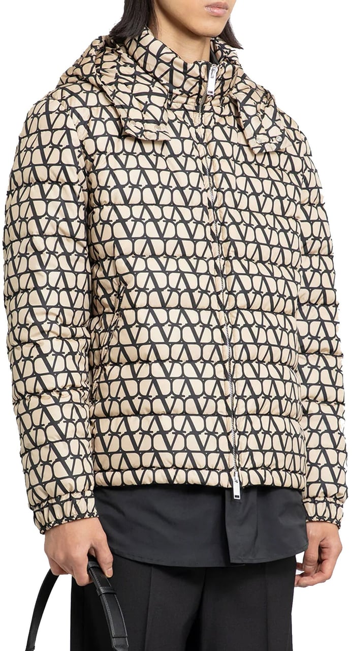 Valentino Toile Iconographe Down Jacket Beige