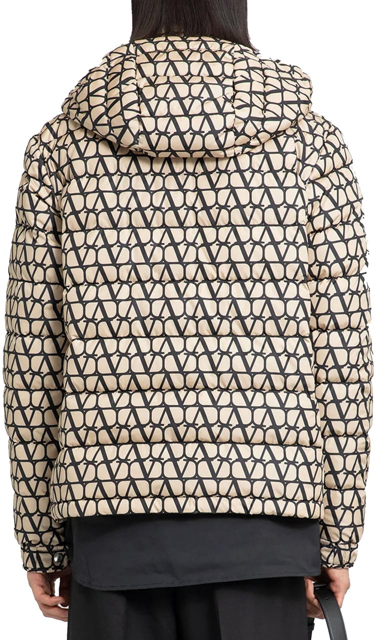 Valentino Toile Iconographe Down Jacket Beige