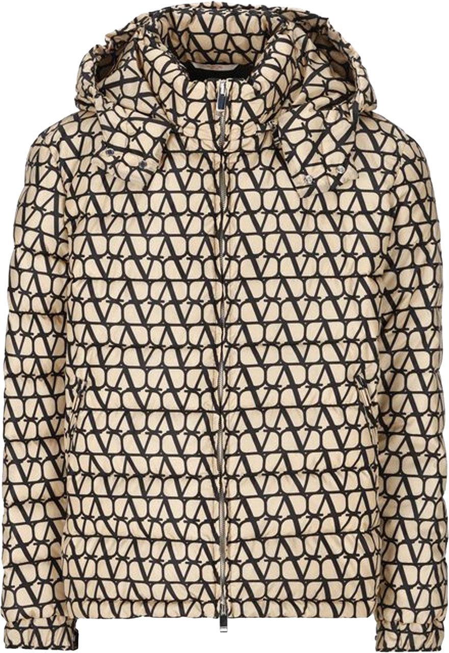 Valentino Toile Iconographe Down Jacket Beige