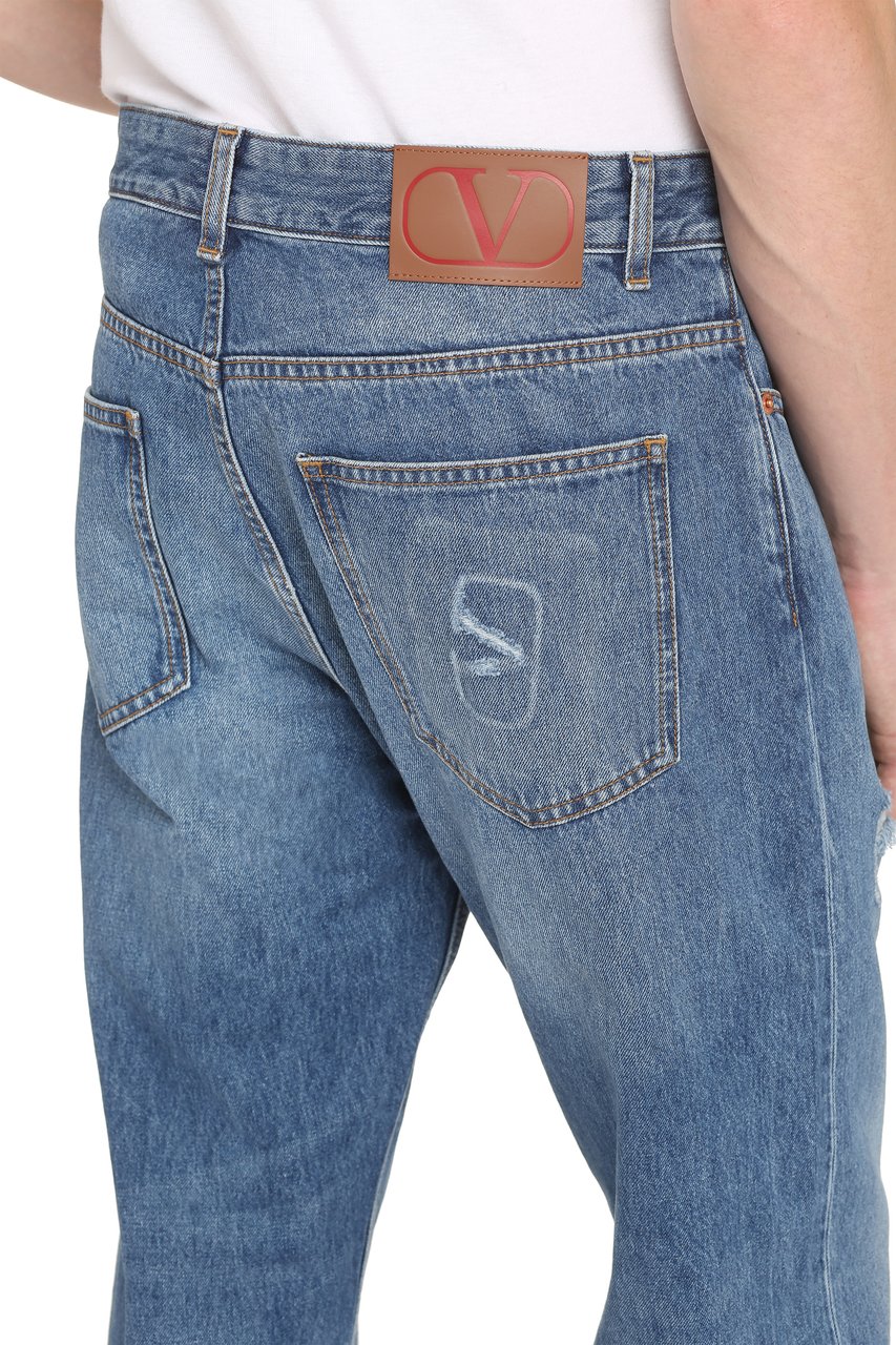 Valentino 5-pocket straight-leg jeans Blauw