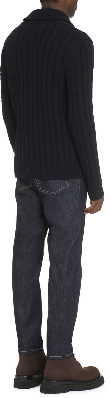 Valentino Cable knit sweater Navy