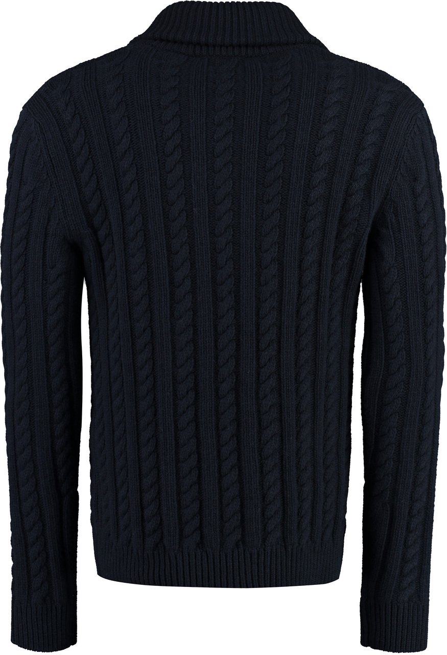 Valentino Cable knit sweater Navy