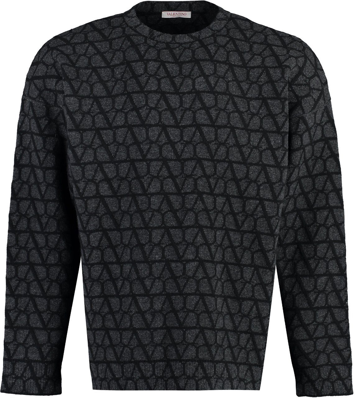 Valentino Crew-neck wool sweater Grijs