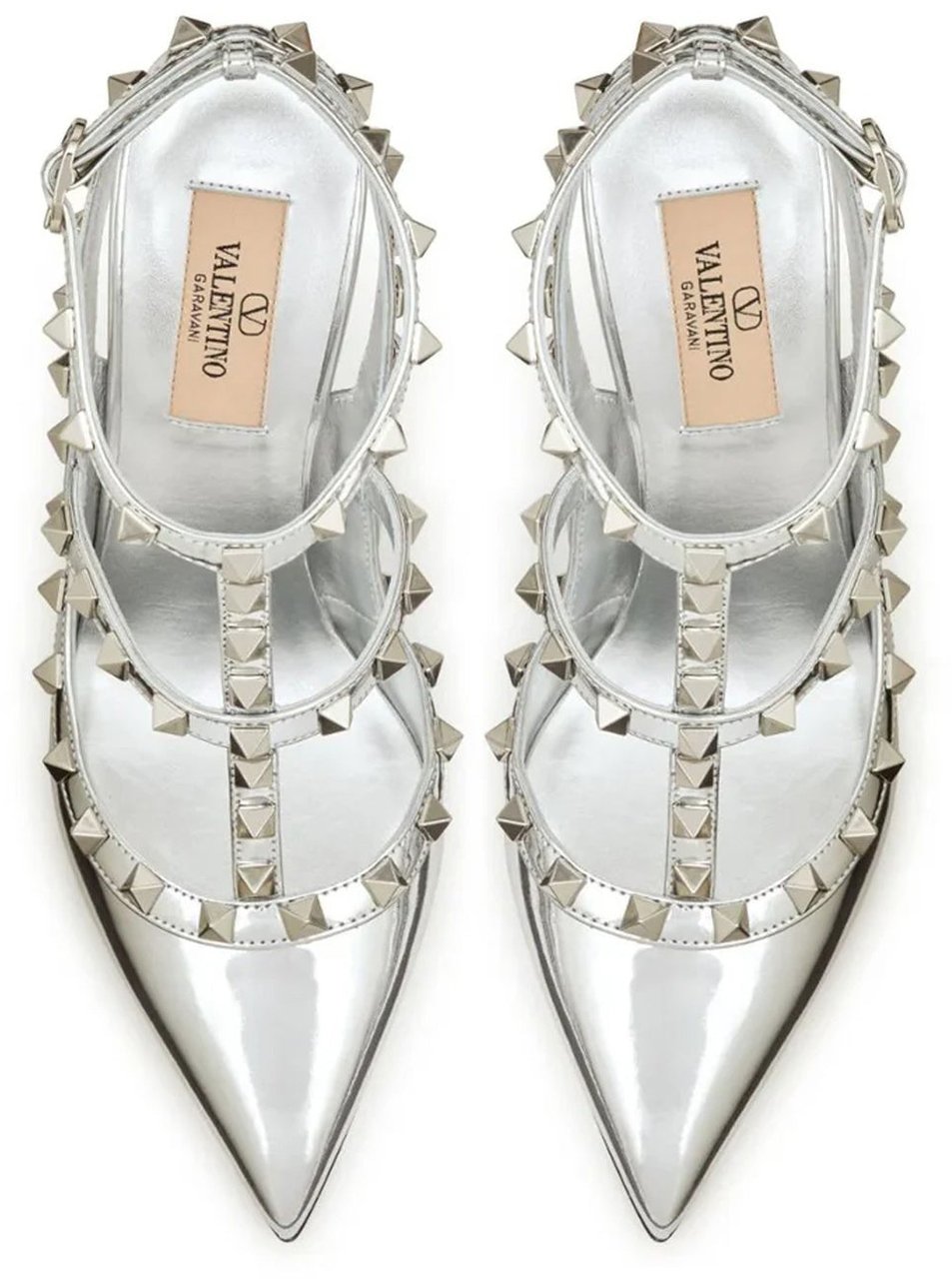 Valentino Valentino Garavani Rockstud Leather Pumps Zilver