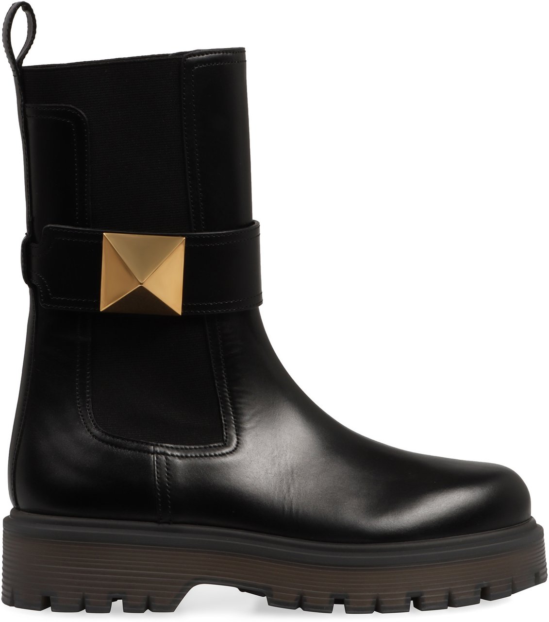 Valentino One Stud leather Chelsea boots Zwart