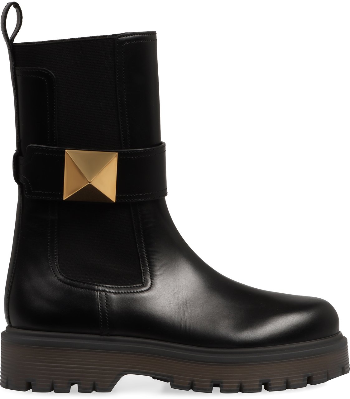 Valentino One Stud leather Chelsea boots Zwart