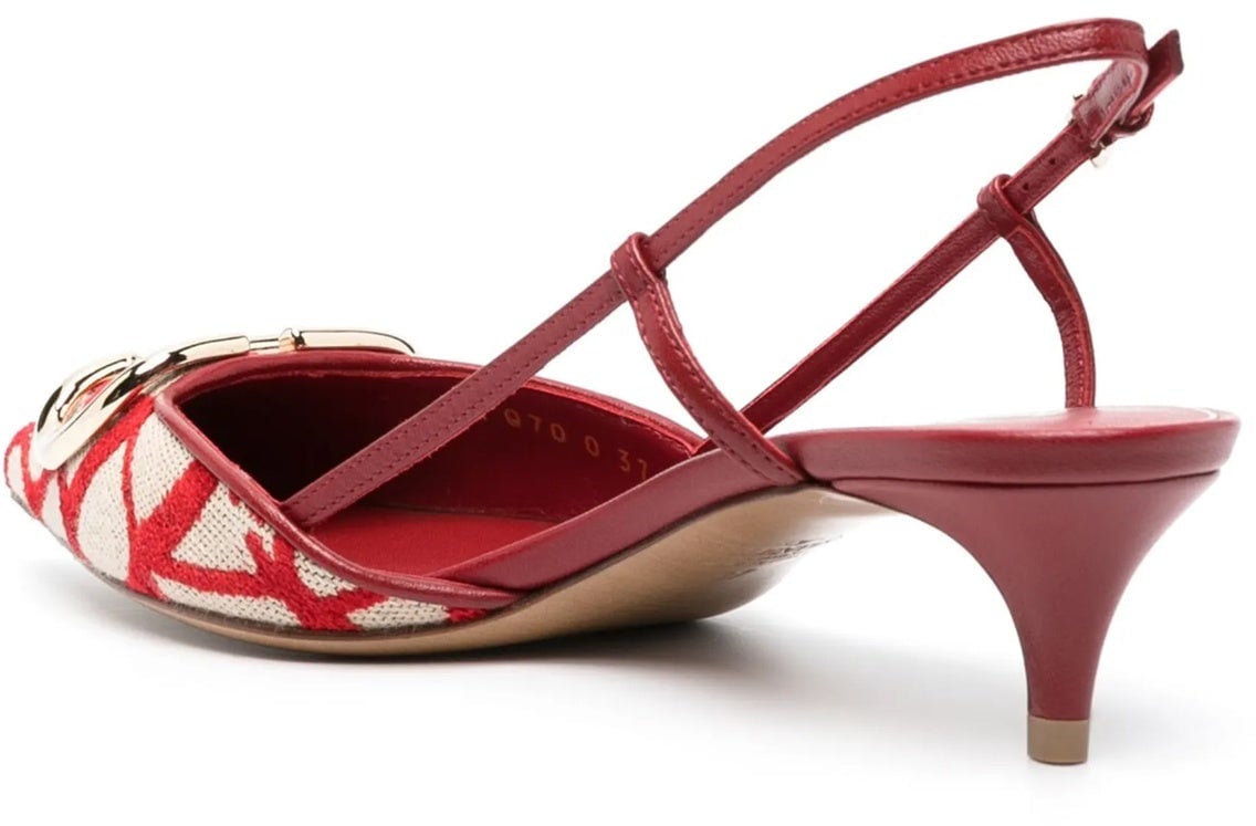 Valentino Valentino Garavani Toile Iconographe Pumps Rood