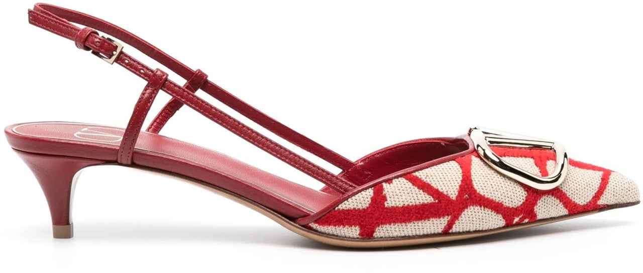 Valentino Valentino Garavani Toile Iconographe Pumps Rood
