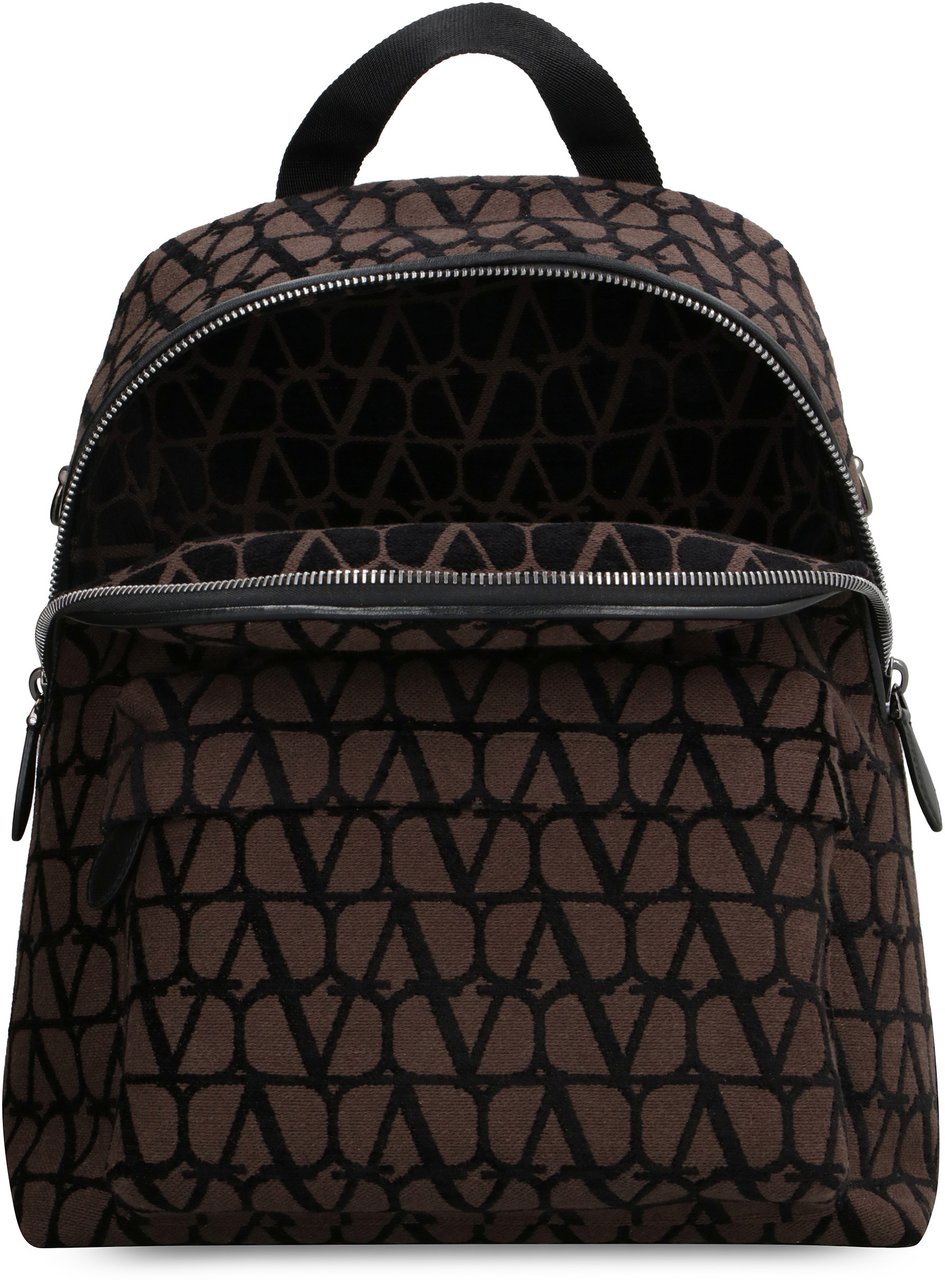 Valentino Toile Iconographe fabric backpack Bruin
