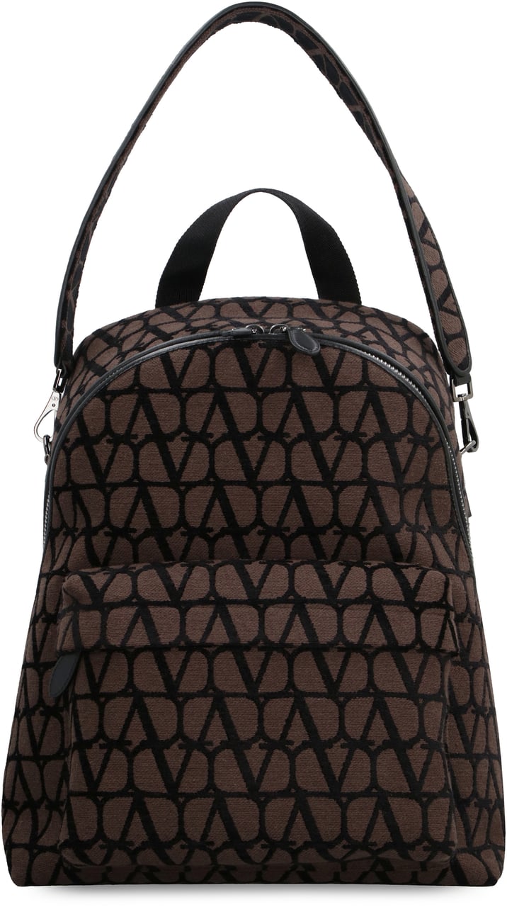 Valentino Toile Iconographe fabric backpack Bruin