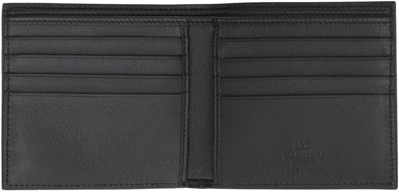 Valentino Valentino Garavani - Leather wallet Zwart