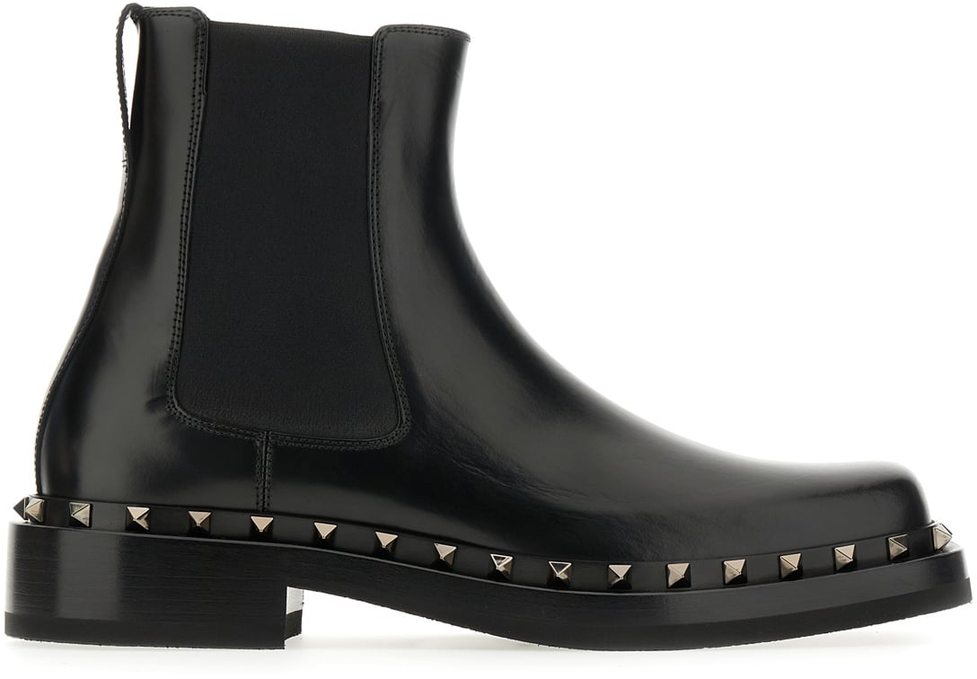 Valentino Valentino Black leather ankle boots Zwart