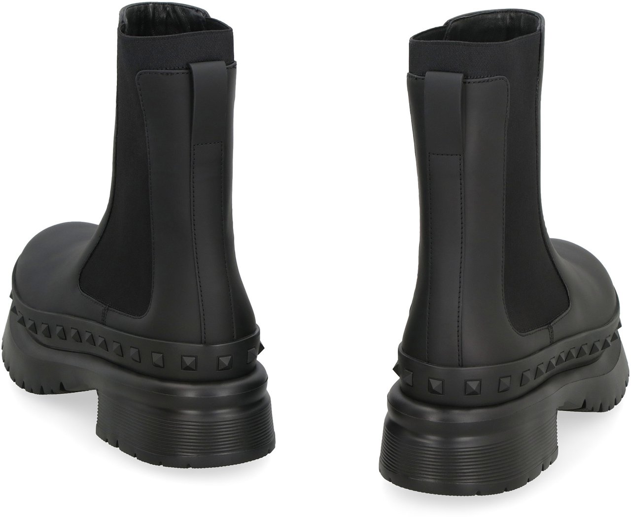 Valentino Rockstud M-Way leather Chelsea boots Zwart