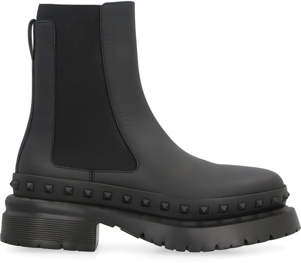 Valentino Rockstud M-Way leather Chelsea boots Zwart