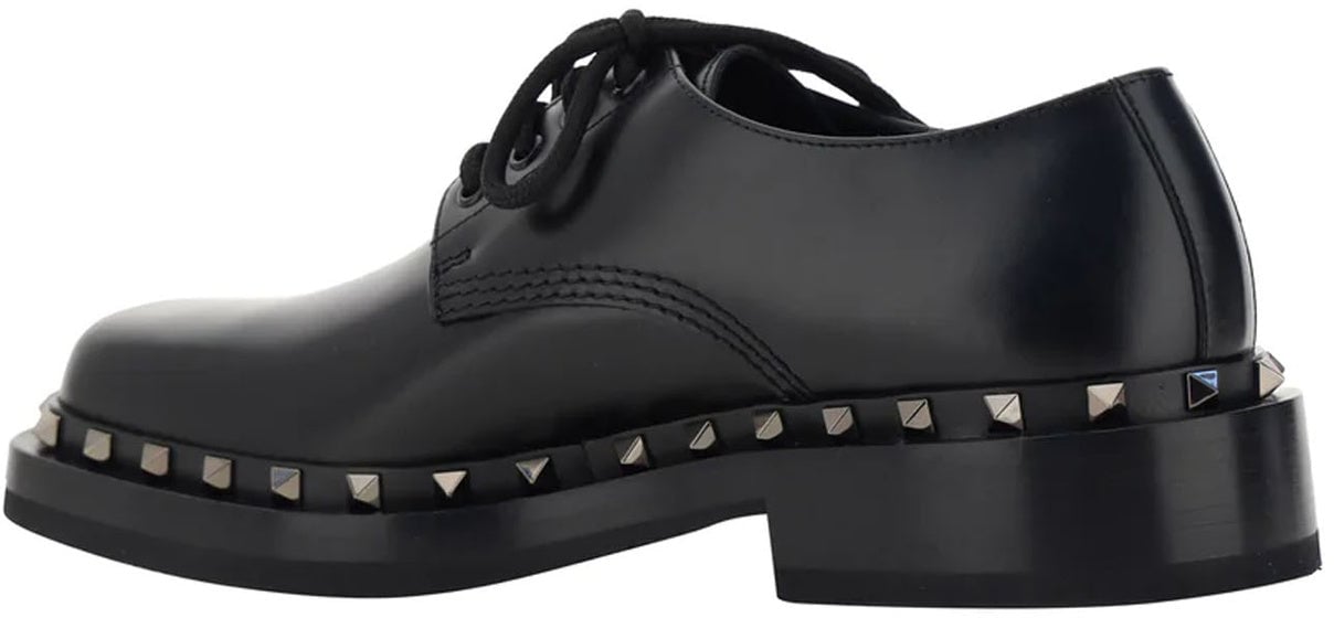 Valentino Garavani Rockstud Derby Shoes Zwart