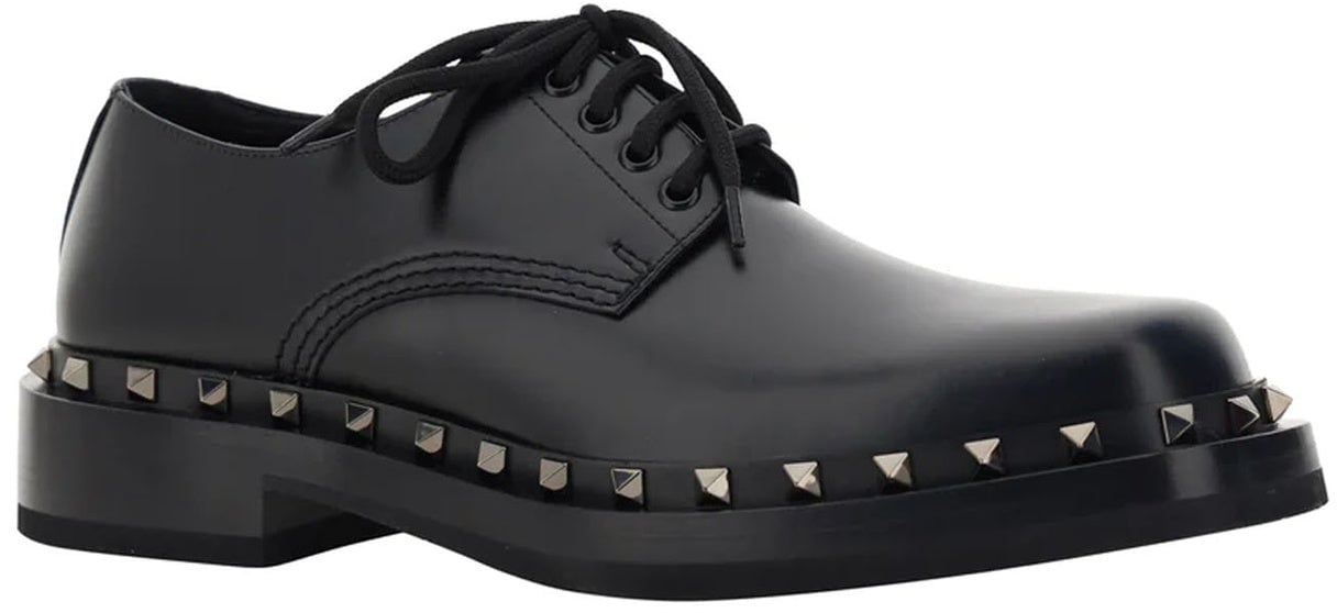 Valentino Garavani Rockstud Derby Shoes Zwart