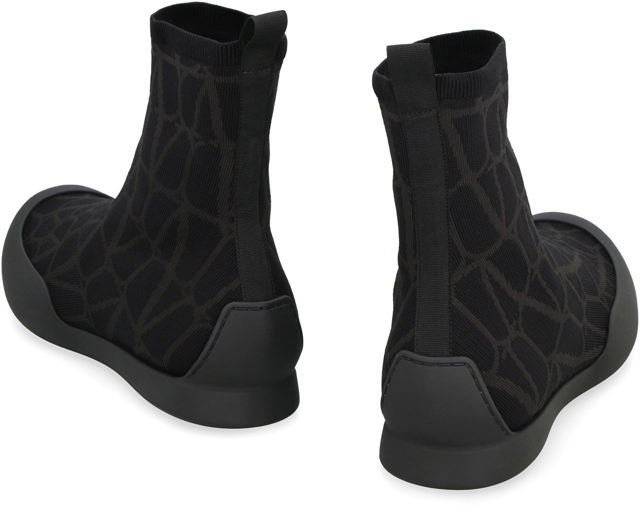 Valentino Cityshore High-top fabric sneakers Zwart