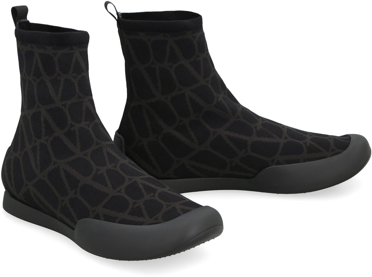 Valentino Cityshore High-top fabric sneakers Zwart