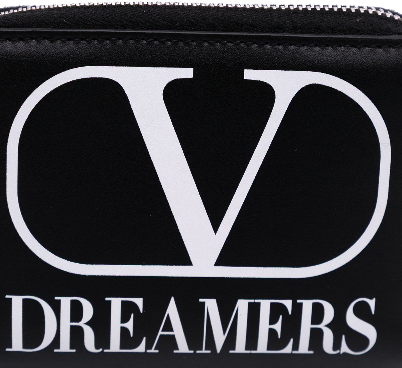 Valentino Leather VLogo Dreamers Neck Wallet Zwart