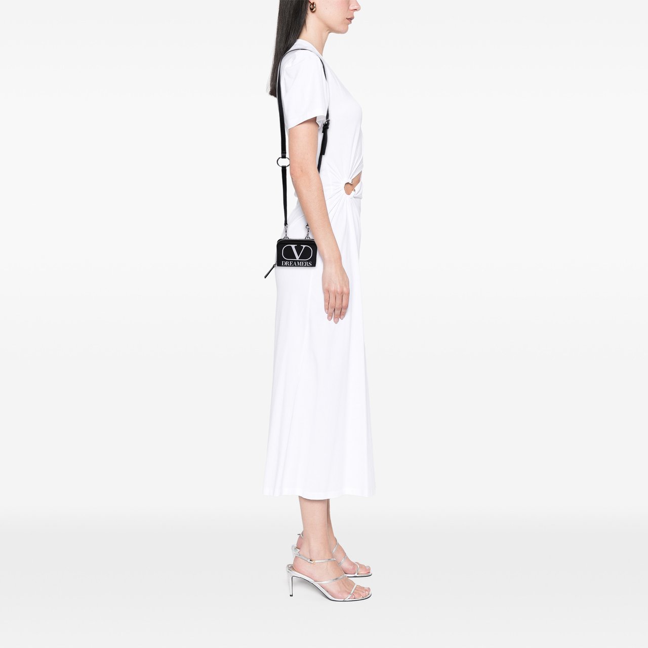 Valentino Leather VLogo Dreamers Neck Wallet Zwart