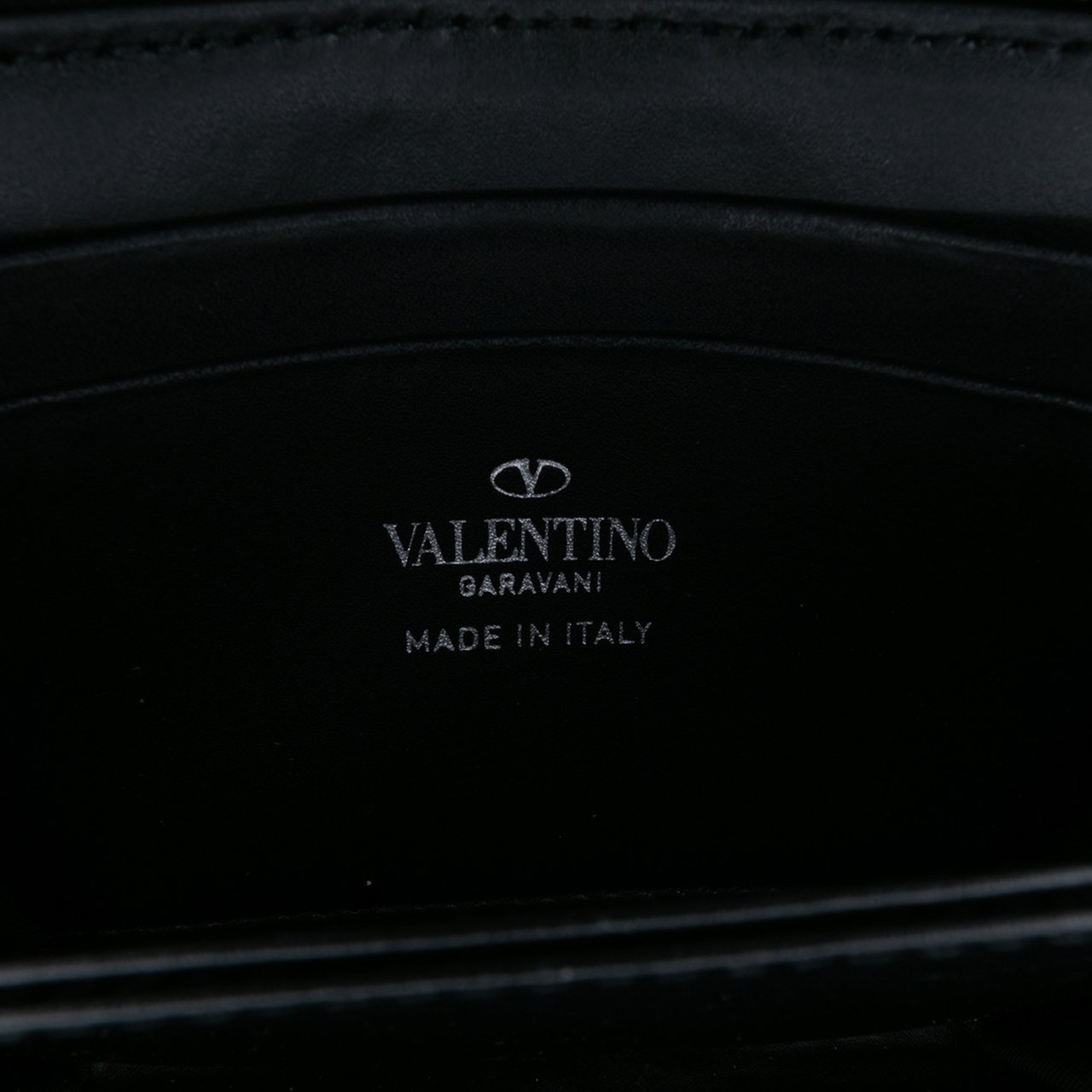 Valentino Leather VLogo Dreamers Neck Wallet Zwart