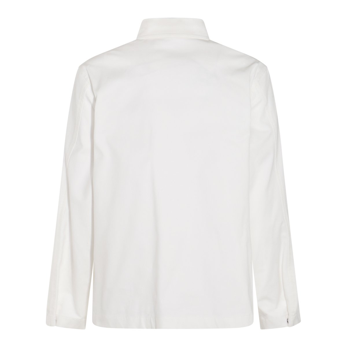 Valentino White Cotton Blend Shirt Jacket Wit